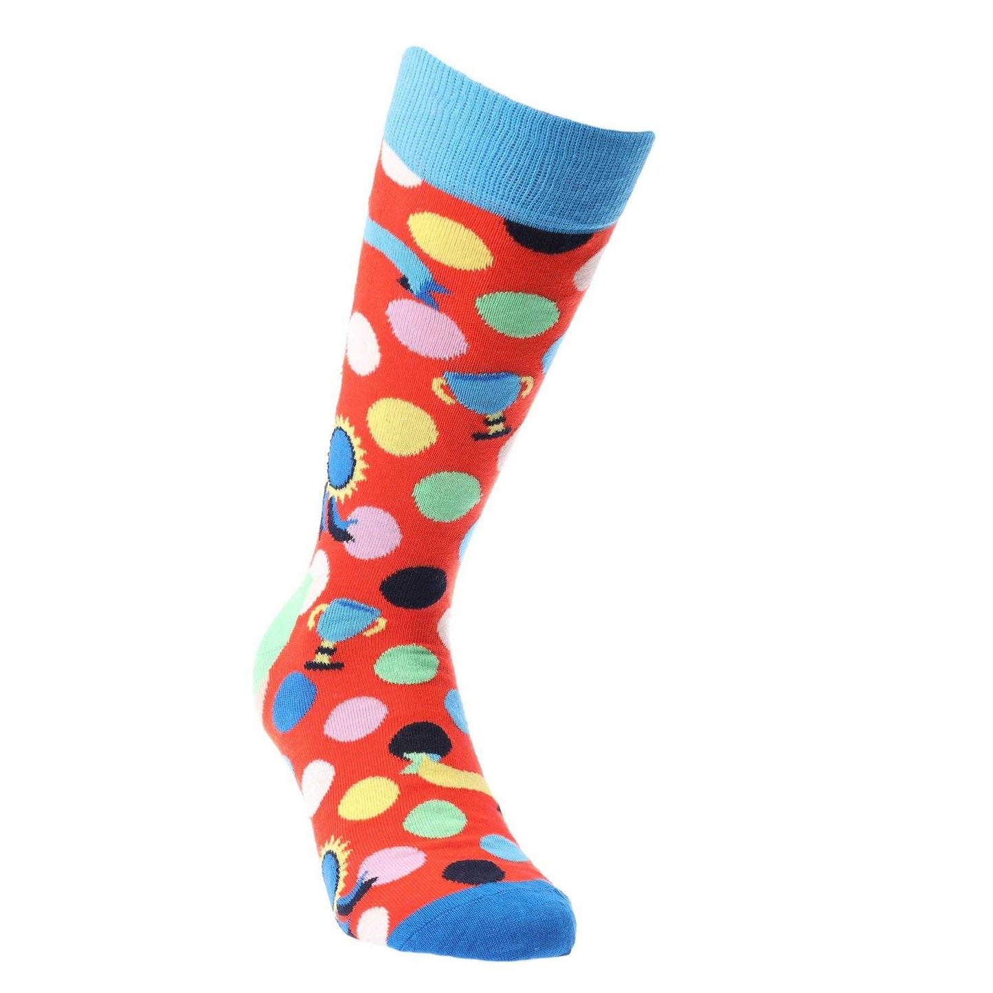 Orange - Front - Happy Socks Unisex Adult Winner Dotted Socks
