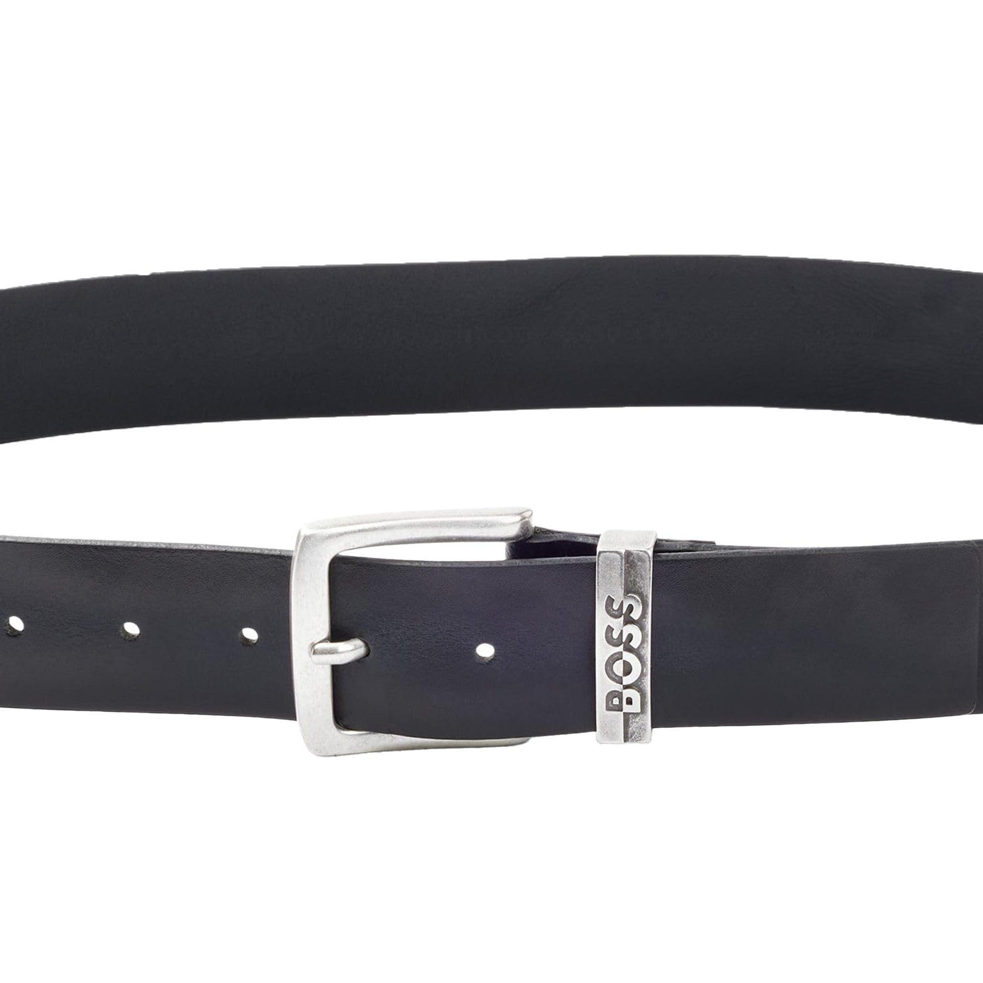 Black - Side - Boss Jen Leather Waist Belt