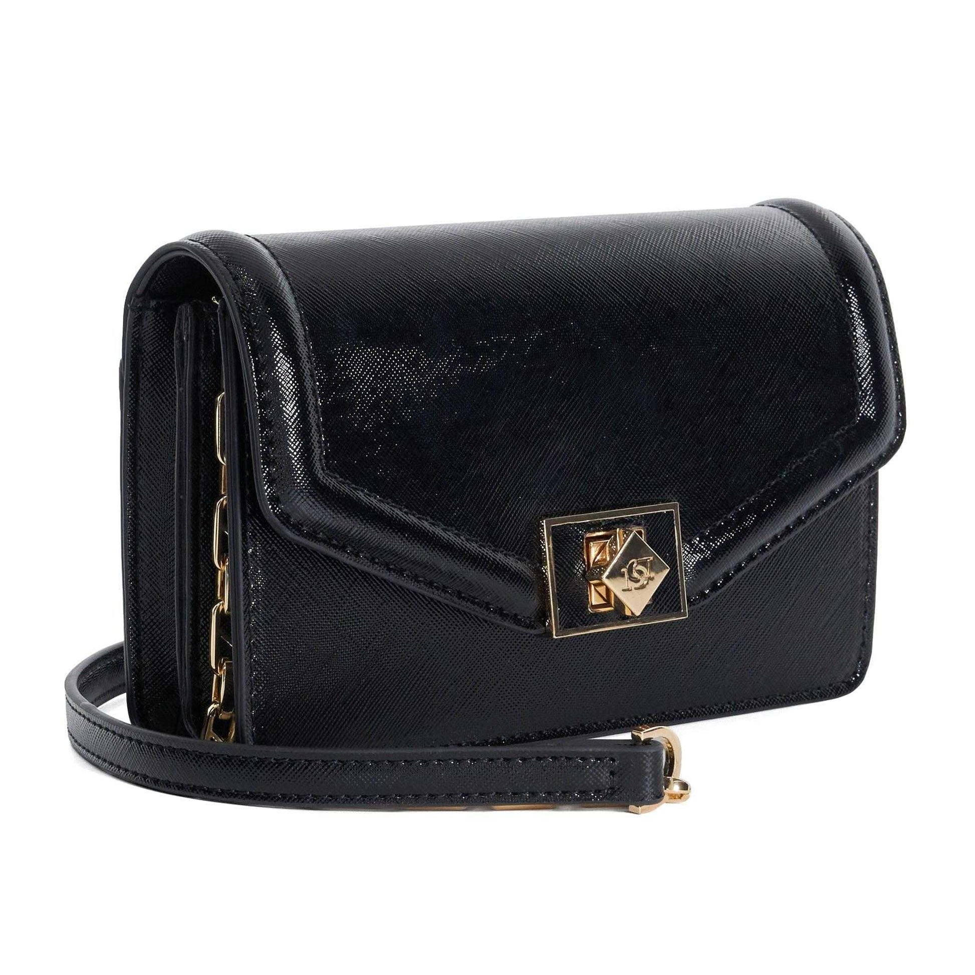 Black - Side - Dune London Womens-Ladies Dassia Rattan Crossbody Bag