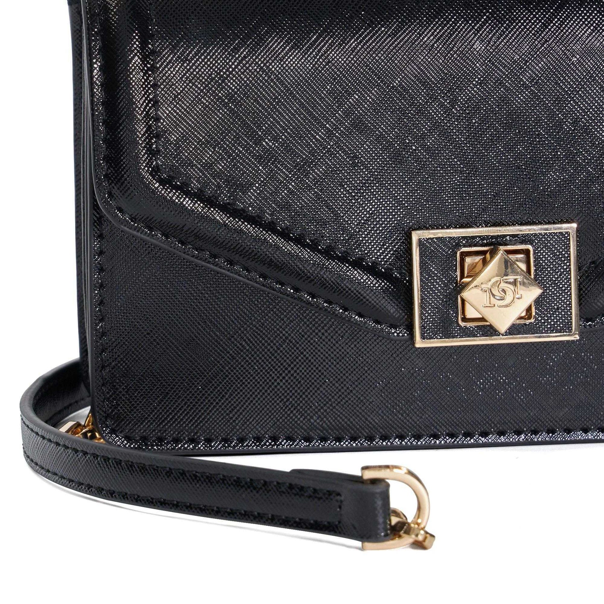 Black - Pack Shot - Dune London Womens-Ladies Dassia Rattan Crossbody Bag