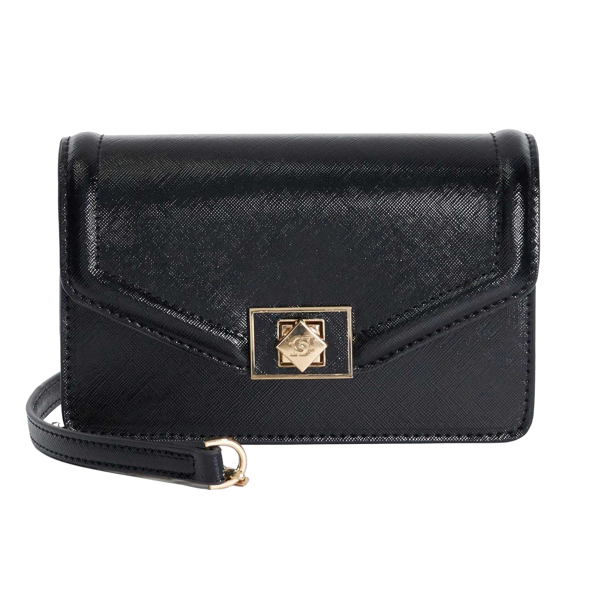 Black - Front - Dune London Womens-Ladies Dassia Rattan Crossbody Bag
