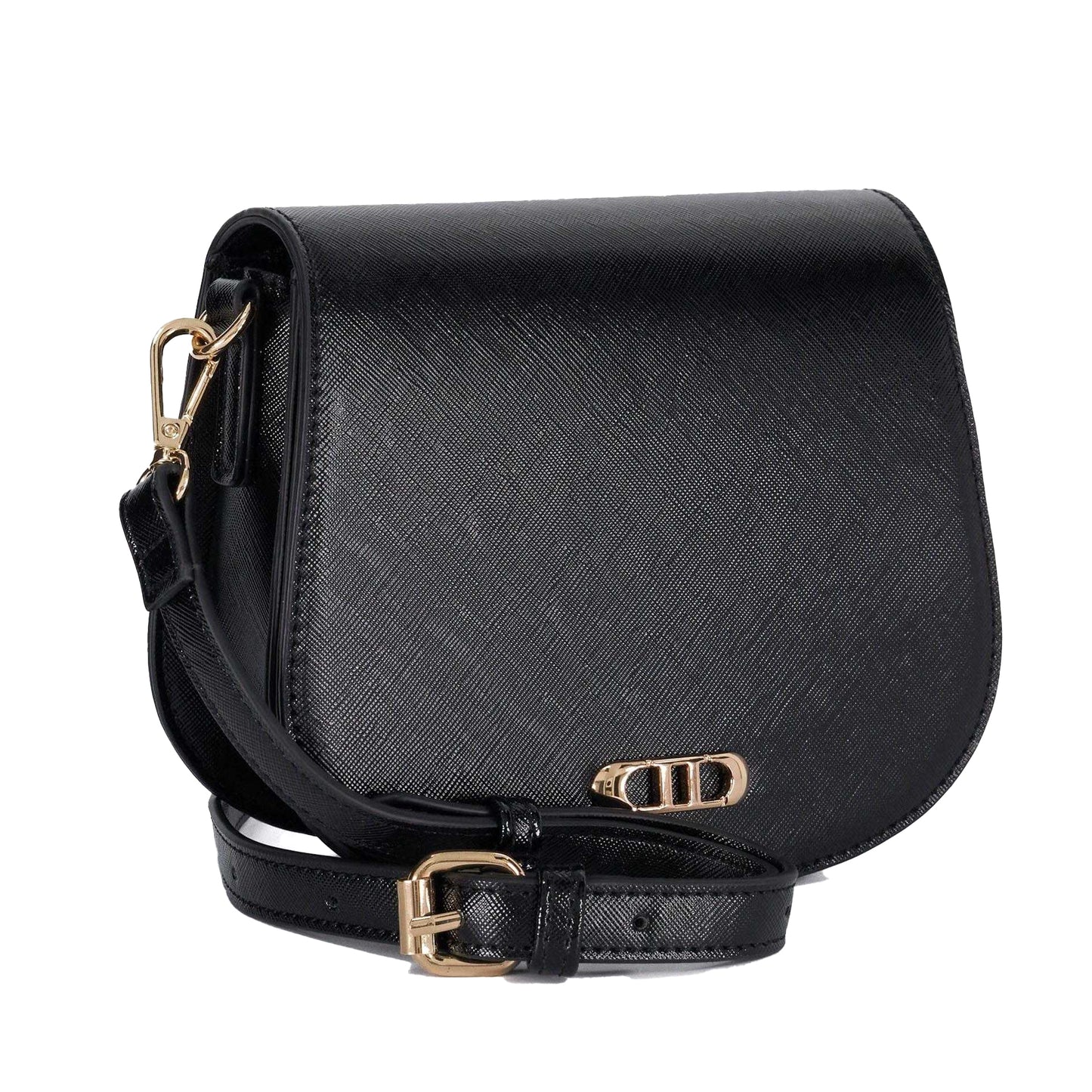 Black - Side - Dune London Womens-Ladies Desireo Snakeskin Saddle Bag
