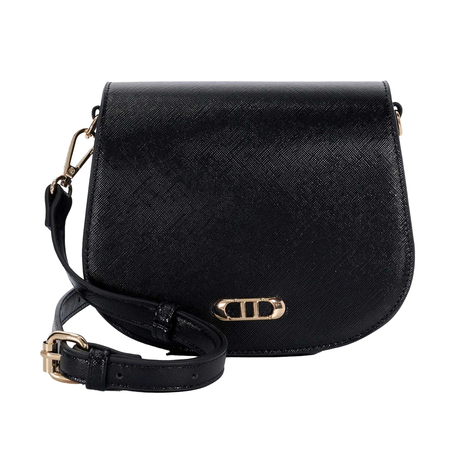 Black - Front - Dune London Womens-Ladies Desireo Snakeskin Saddle Bag