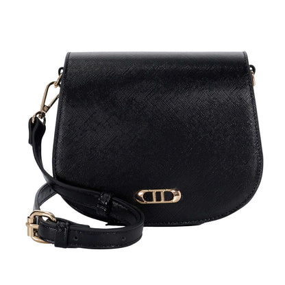 Black - Front - Dune London Womens-Ladies Desireo Snakeskin Saddle Bag