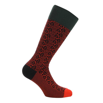 Orange - Back - Happy Socks Unisex Adult Dressed Architecture Socks