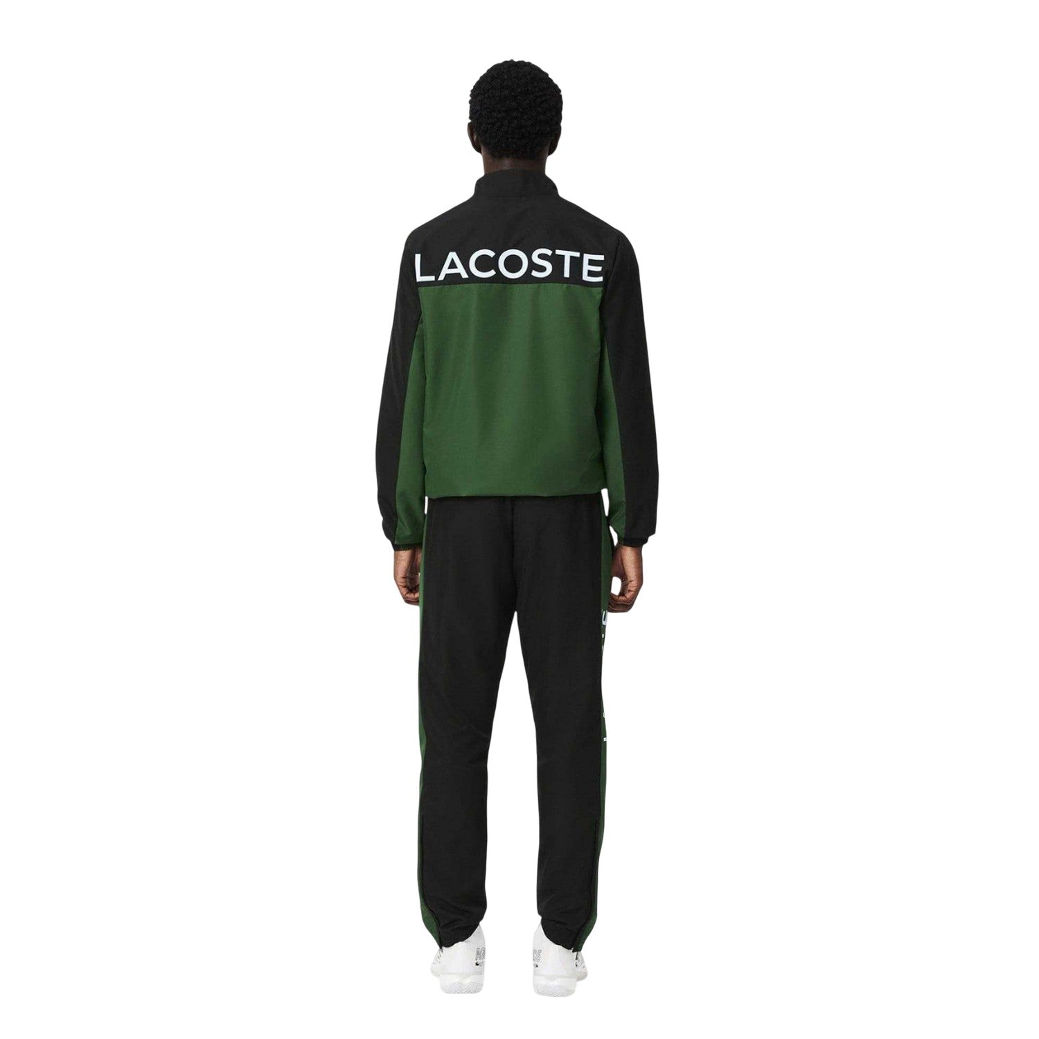 Green - Back - Lacoste Mens Printed Tennis Tracksuit Set