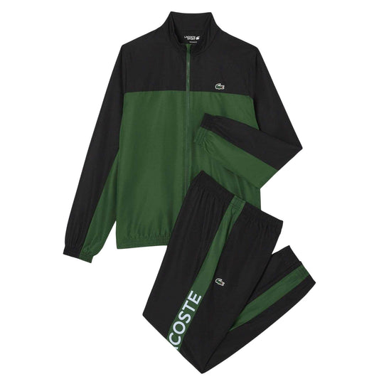 Green - Front - Lacoste Mens Printed Tennis Tracksuit Set