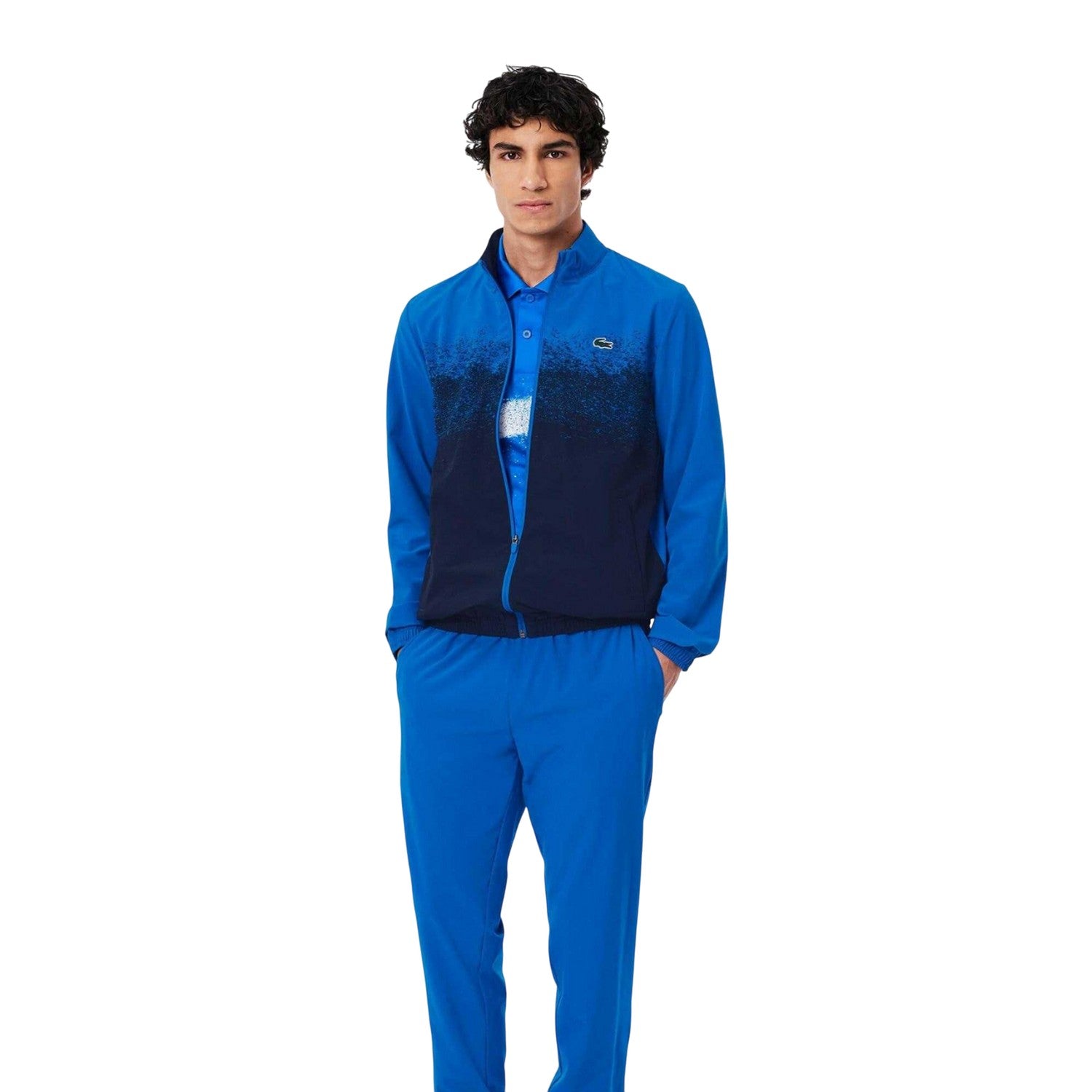 Blue - Close up - Lacoste Mens Novak Djokovic Tracksuit Set