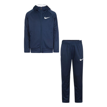 Blue - Front - Nike Childrens-Kids Hooded Tracksuit Set
