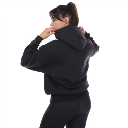 Black - Back - Reebok Womens-Ladies Lux Oversized Hoodie