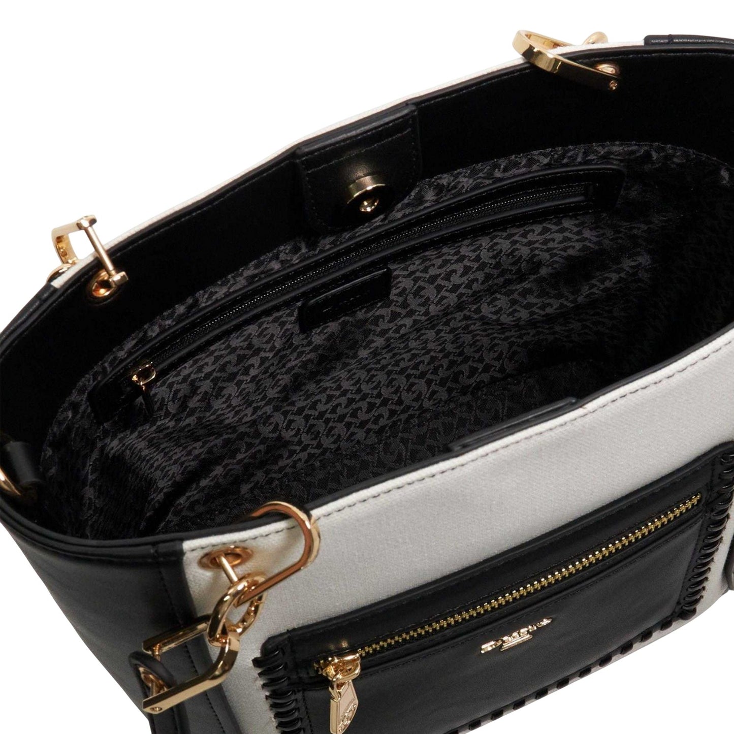 Black - Lifestyle - Dune London Womens-Ladies Duckie Logo Long Handle Tote Bag