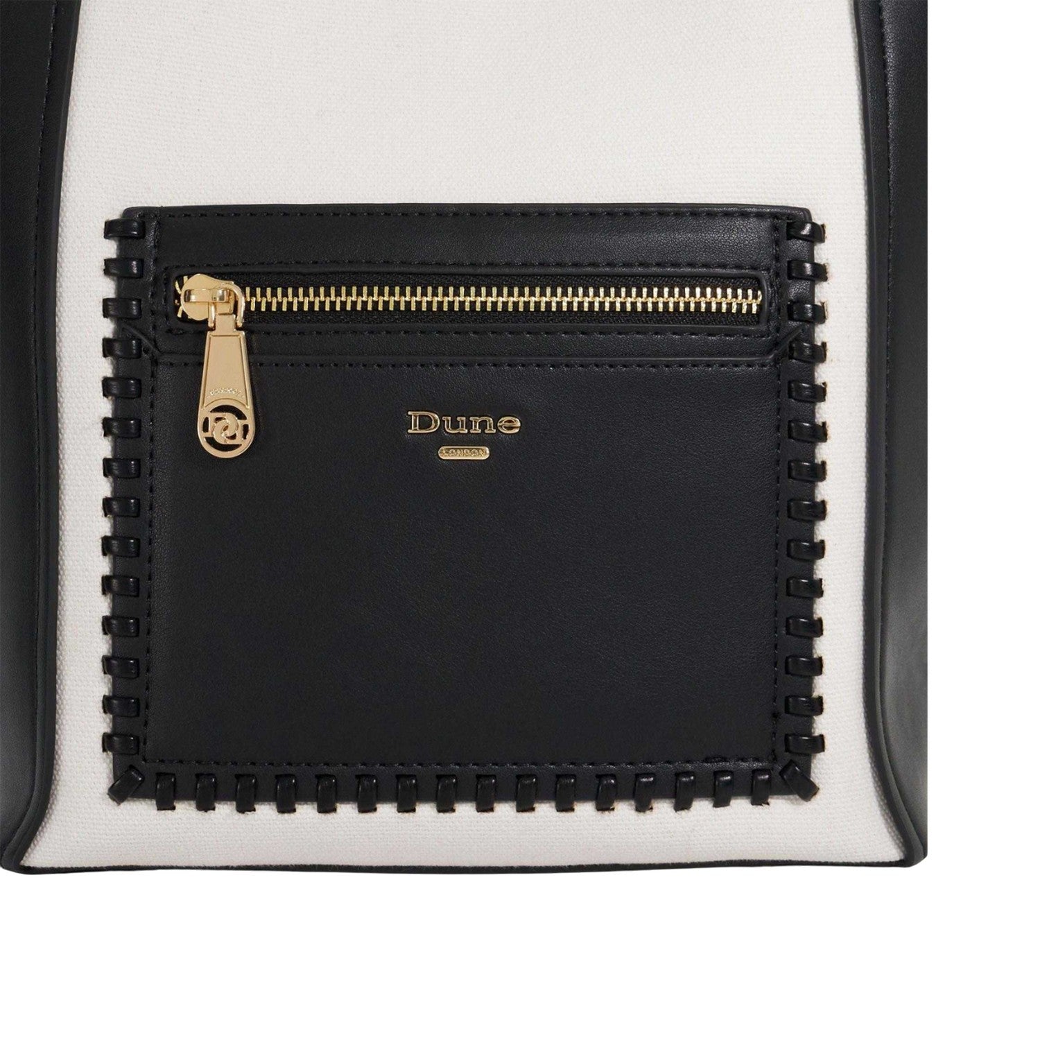Black - Pack Shot - Dune London Womens-Ladies Duckie Logo Long Handle Tote Bag