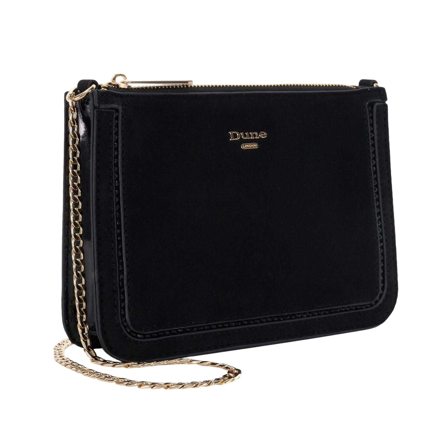 Black - Side - Dune London Womens-Ladies Emilyo Gold Detail Handbag