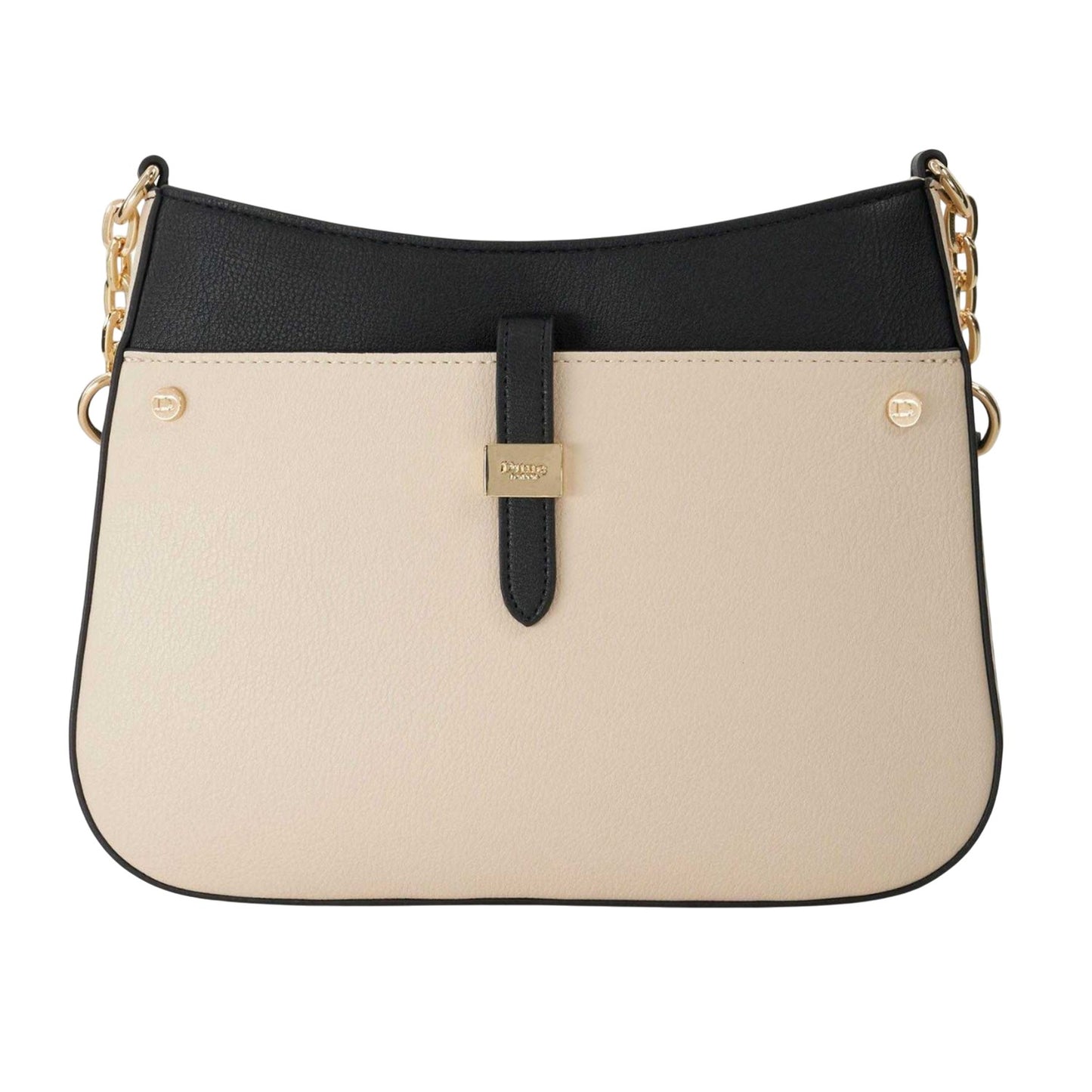 Black-White - Back - Dune London Womens-Ladies Dovie Long Handle Crossbody Bag