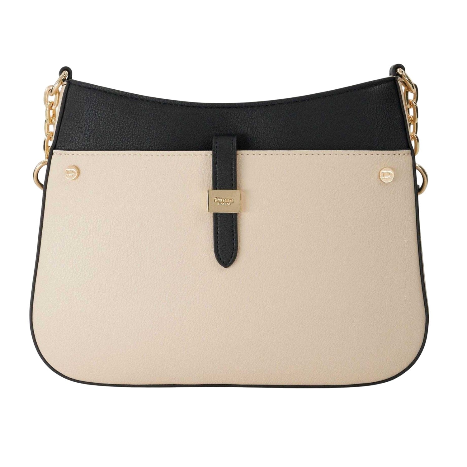 Black-White - Back - Dune London Womens-Ladies Dovie Long Handle Crossbody Bag