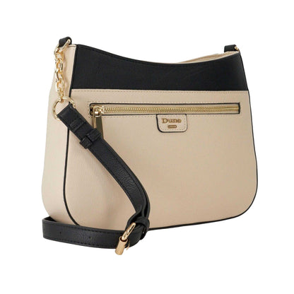 Black-White - Side - Dune London Womens-Ladies Dovie Long Handle Crossbody Bag