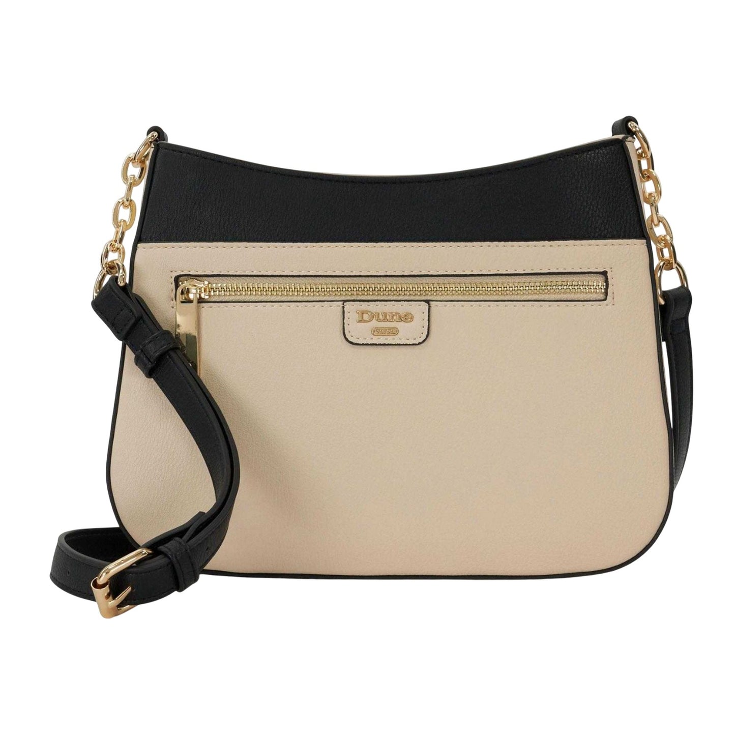 Black-White - Front - Dune London Womens-Ladies Dovie Long Handle Crossbody Bag