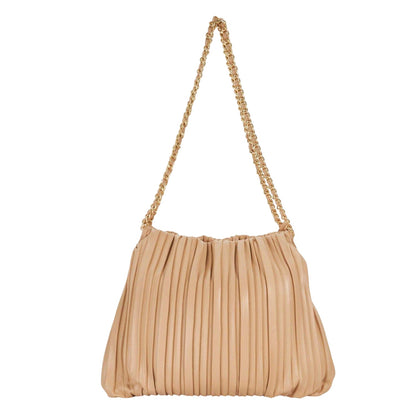 Pink - Back - Dune London Womens-Ladies Dominic Pleated Chain Strap Handbag