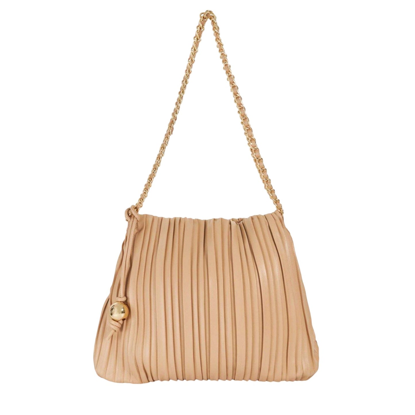 Pink - Front - Dune London Womens-Ladies Dominic Pleated Chain Strap Handbag