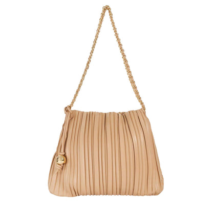Pink - Front - Dune London Womens-Ladies Dominic Pleated Chain Strap Handbag