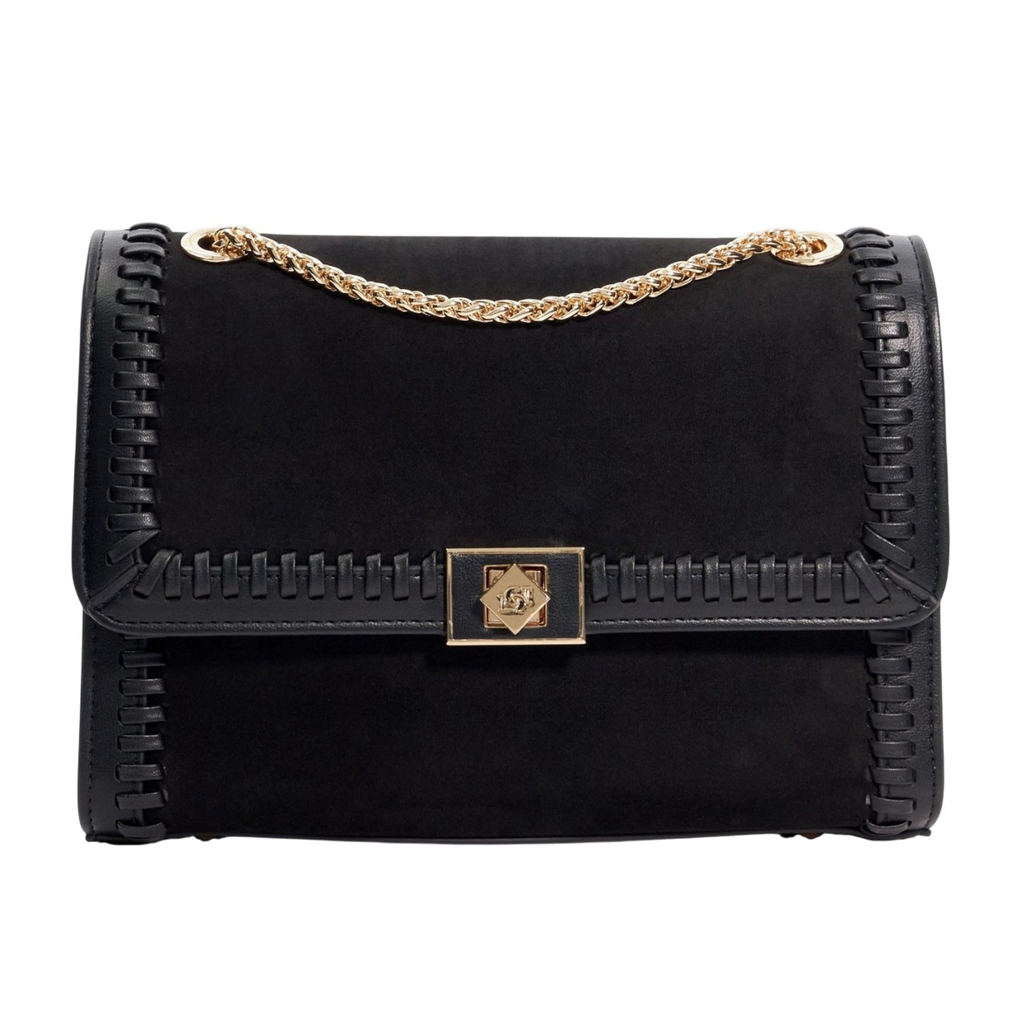 Black - Front - Dune London Womens-Ladies Diligently Chain Strap Shoulder Bag