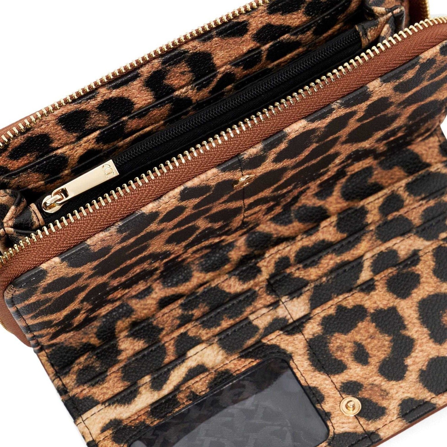 Tan - Lifestyle - Dune London Womens-Ladies Krissyo Leopard Print Lined Handbag