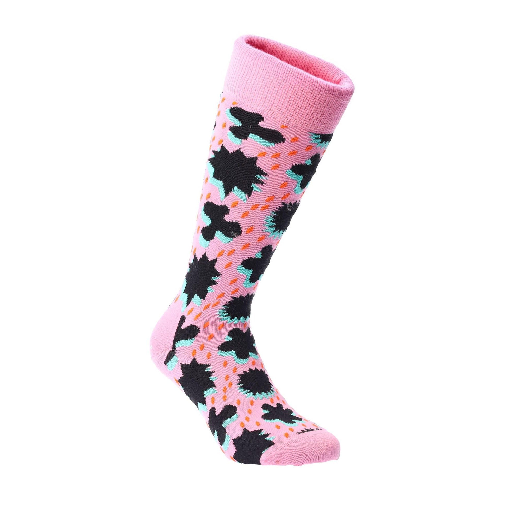 Pink - Front - Happy Socks Unisex Adult Comic Relief Socks