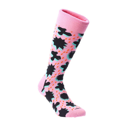 Pink - Front - Happy Socks Unisex Adult Comic Relief Socks