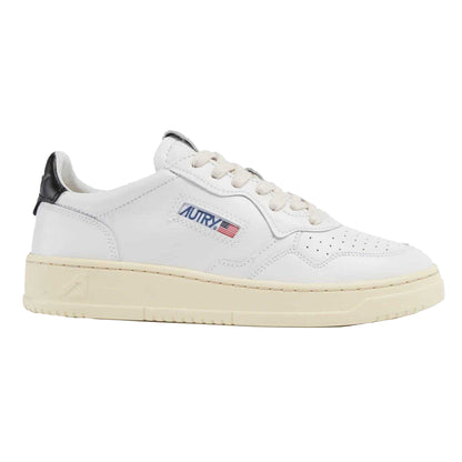 White-Black - Front - Autry Womens-Ladies Medalist Leather Trainers