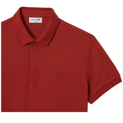Red - Lifestyle - Lacoste Mens Pique Stretch Regular Polo Shirt