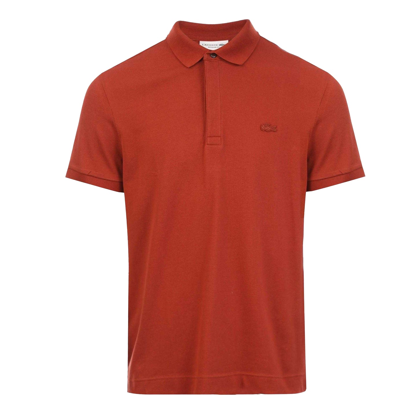 Red - Front - Lacoste Mens Pique Stretch Regular Polo Shirt