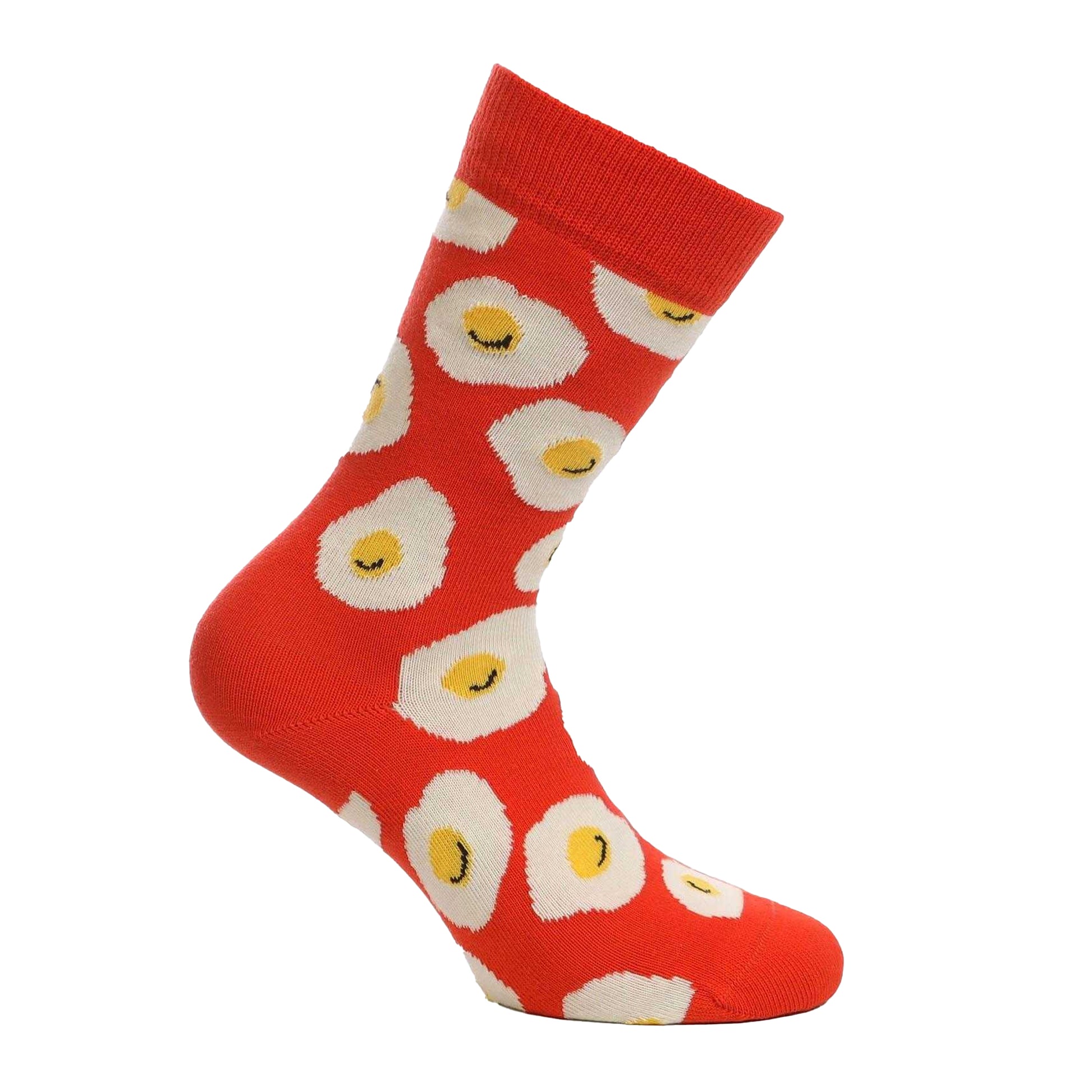 Orange - Back - Happy Socks Mens Sunny Side Up Crew Socks