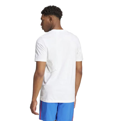 White - Back - Adidas Mens Italy DNA Graphic T-Shirt