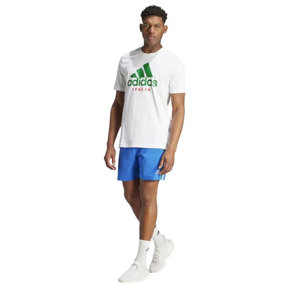 White - Side - Adidas Mens Italy DNA Graphic T-Shirt