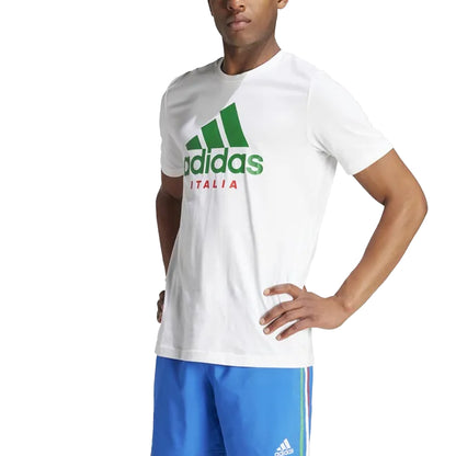 White - Lifestyle - Adidas Mens Italy DNA Graphic T-Shirt