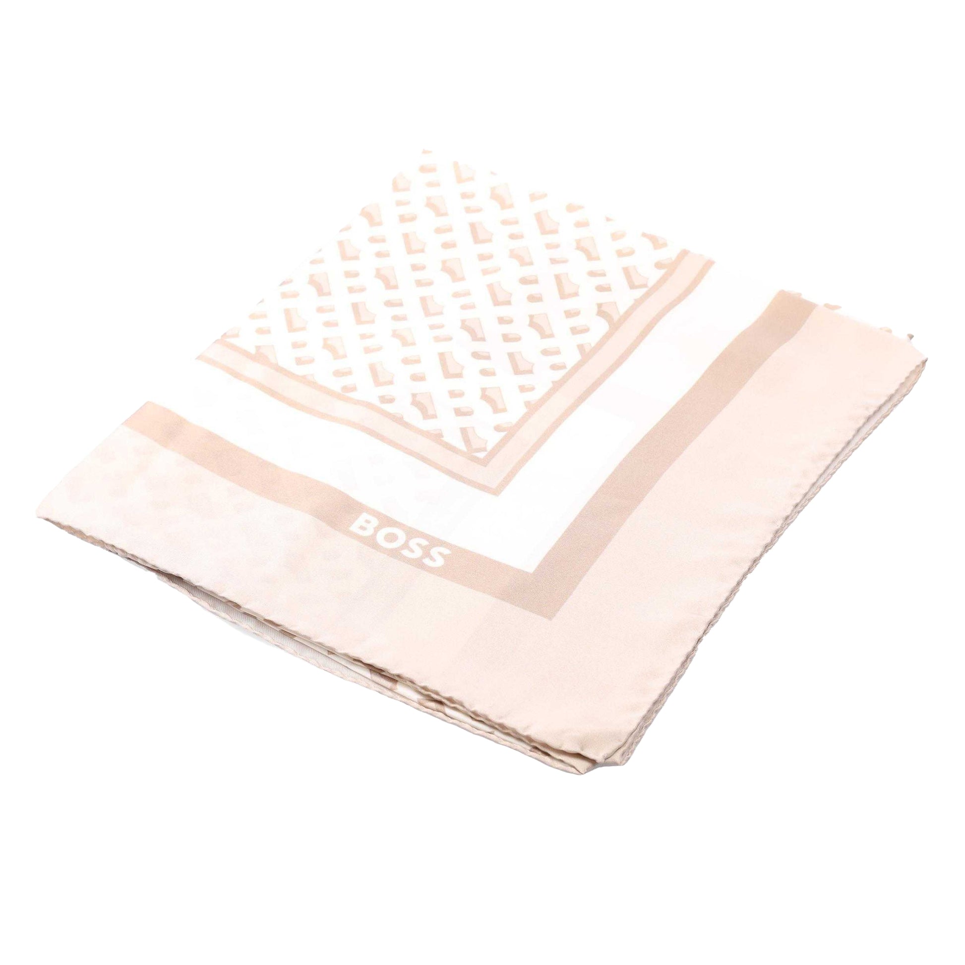 Beige - Back - Boss Lainy Monogram Fashion Scarf