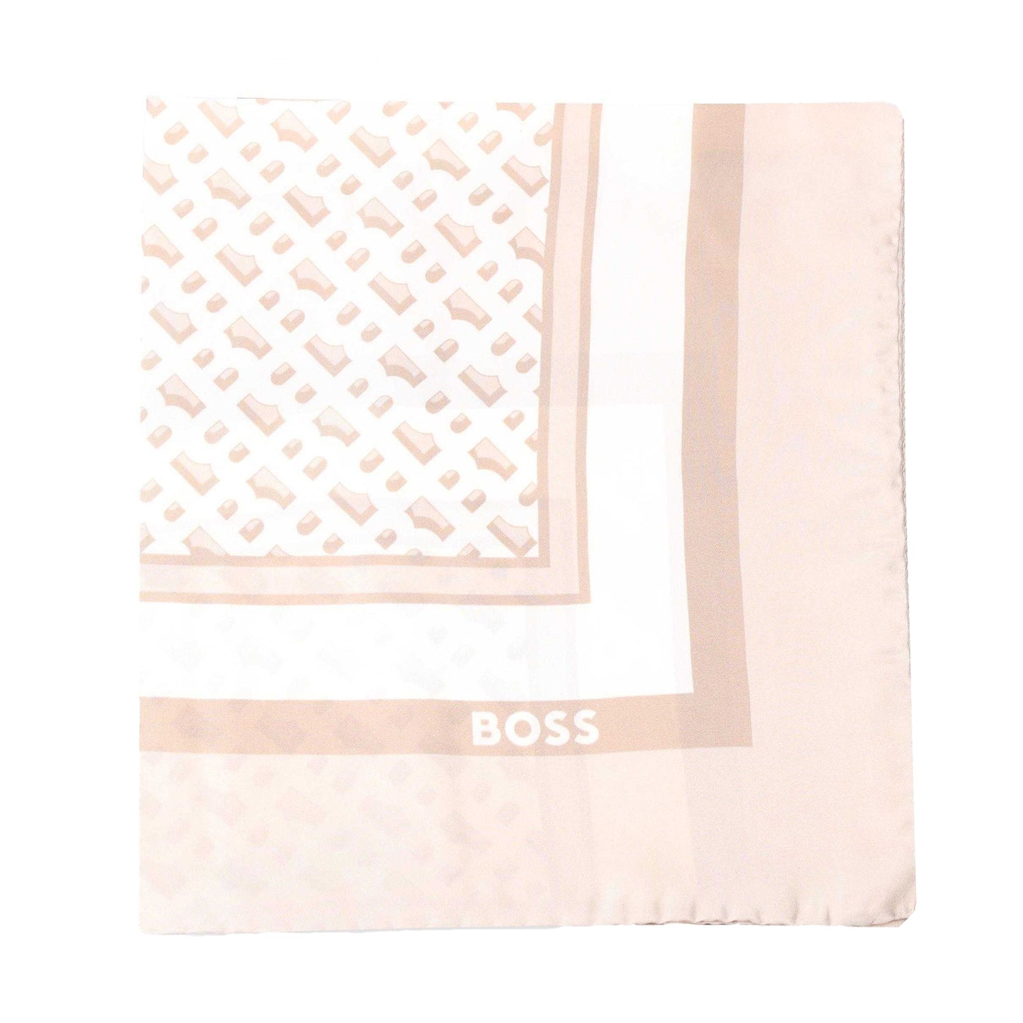 Beige - Front - Boss Lainy Monogram Fashion Scarf