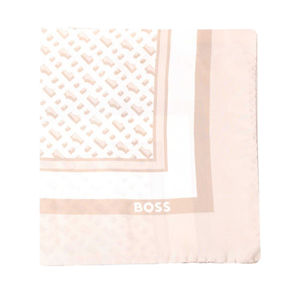Beige - Front - Boss Lainy Monogram Fashion Scarf