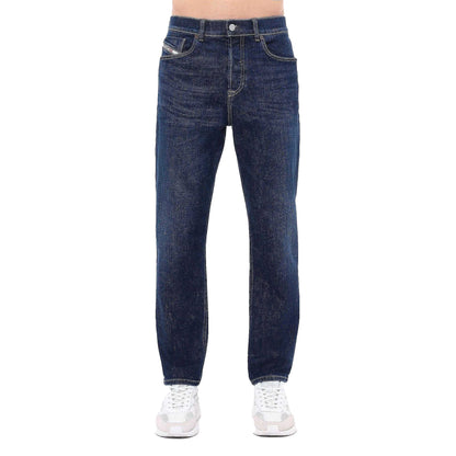 Blue - Side - Diesel Mens 2005 D-Fining Regular Jeans