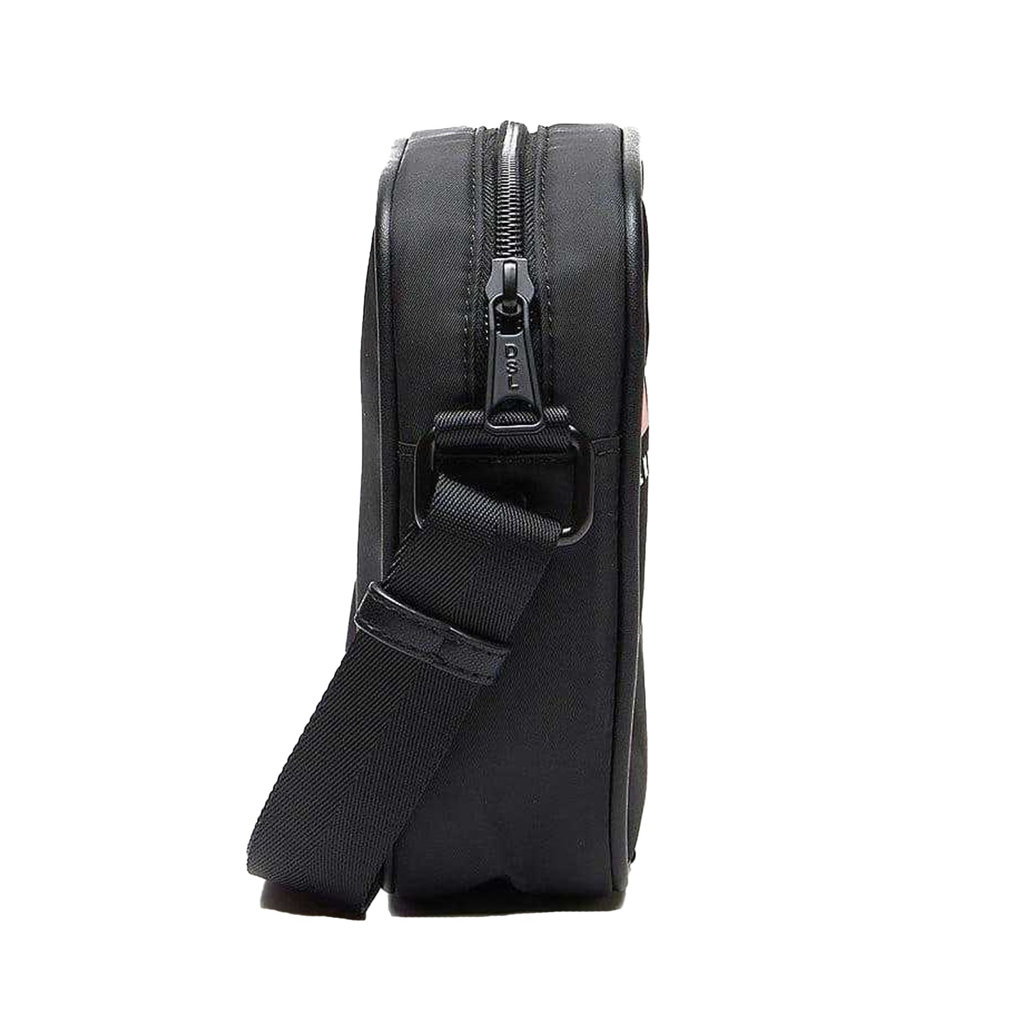 Black - Side - Diesel Rinkee Logo Crossbody Bag