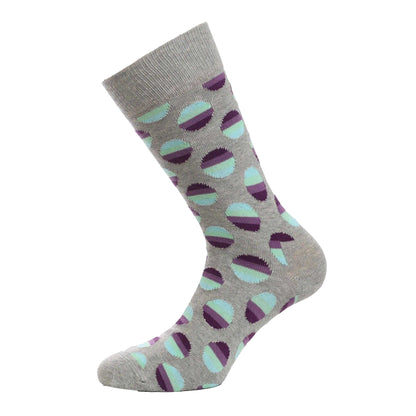Light Grey - Front - Happy Socks Unisex Adult Sunrise Dotted Socks