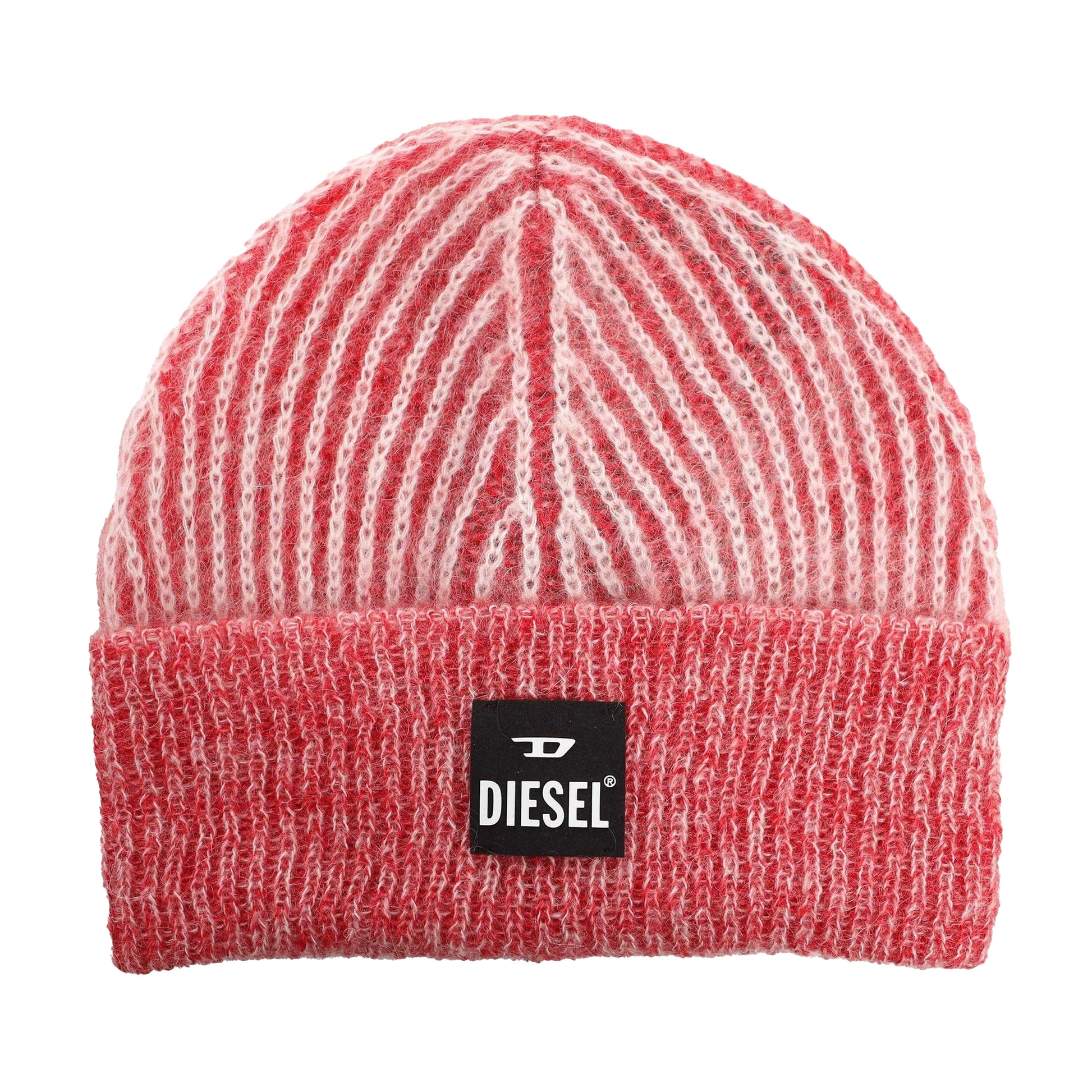 Red - Front - Diesel Mens K-Edro Logo Mohair Beanie