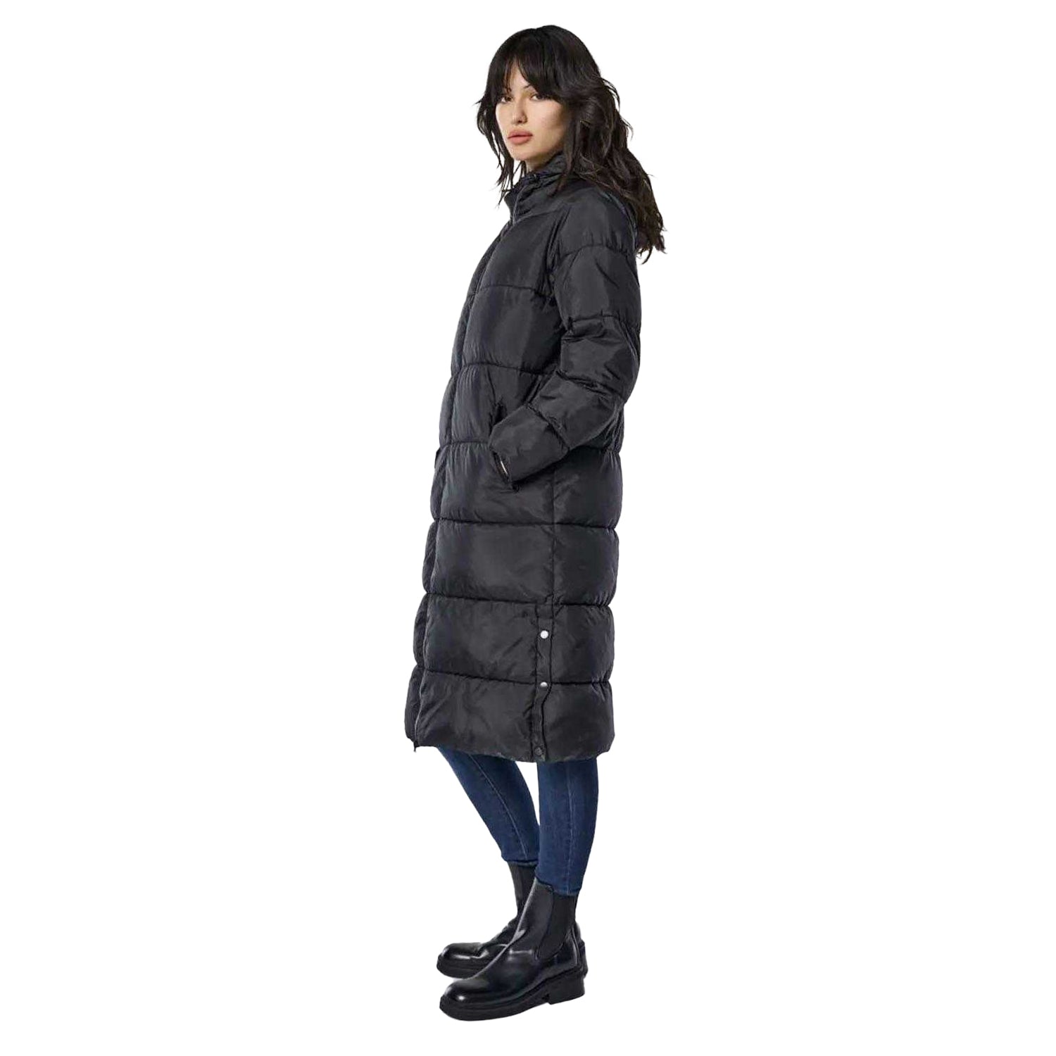 Black - Lifestyle - Only Womens-Ladies Montana Puffer Jacket