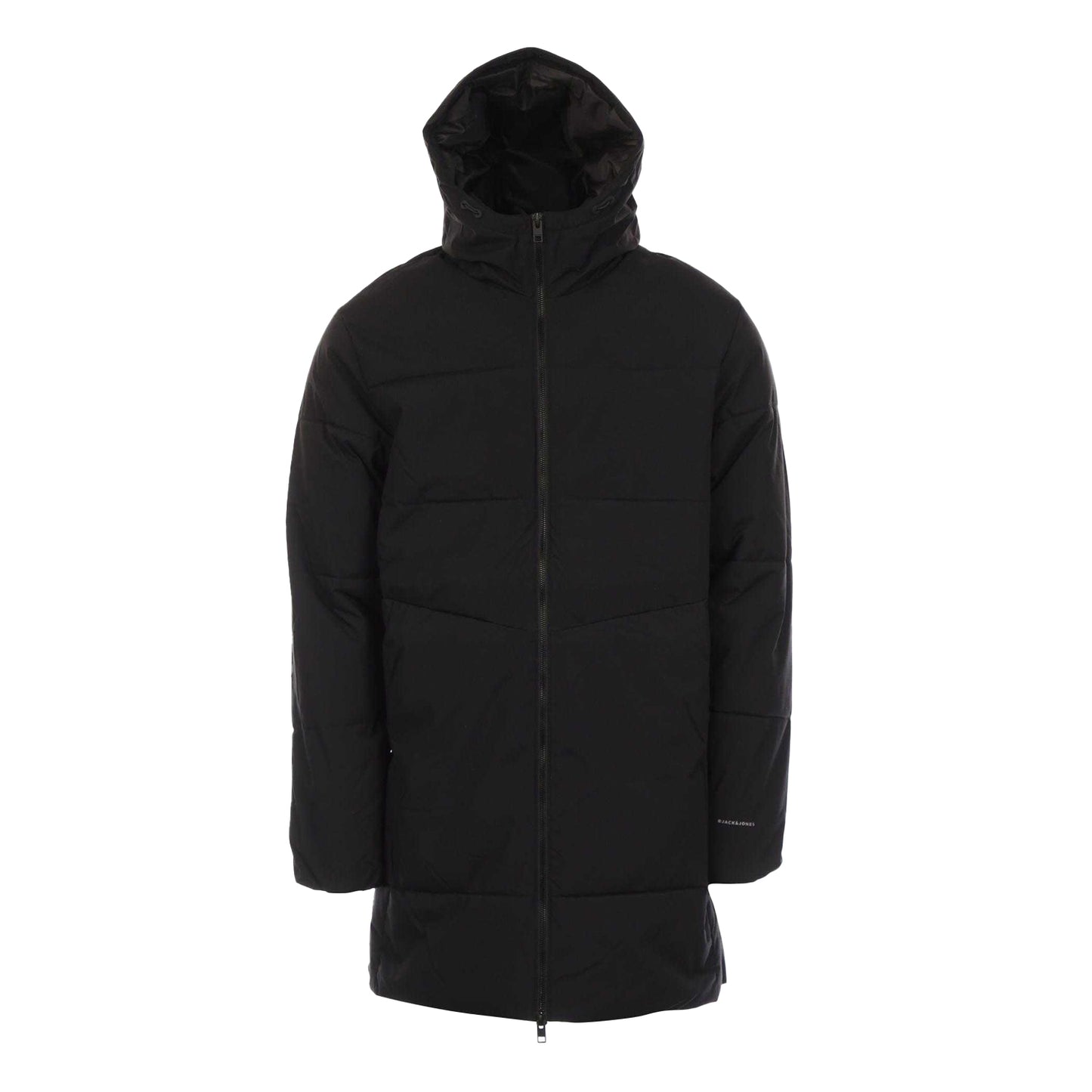 Black - Front - Jack And Jones Mens Brady Long Puffer Jacket