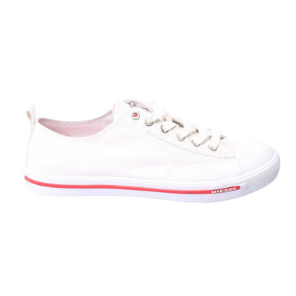 White - Side - Diesel Mens S-Athos Low Trainers