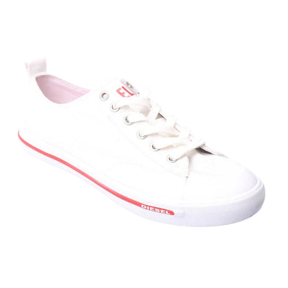 White - Front - Diesel Mens S-Athos Low Trainers