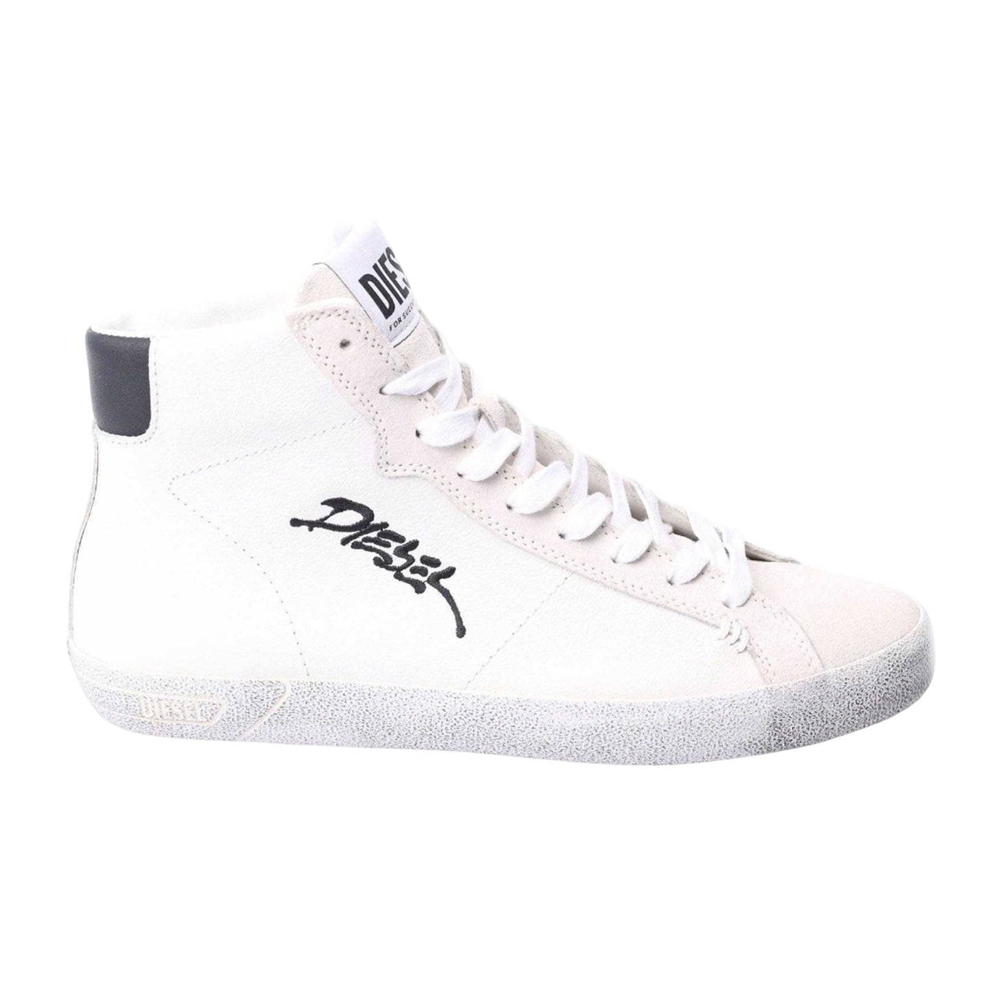 White - Side - Diesel Mens S-Leroji Ankle Trainers