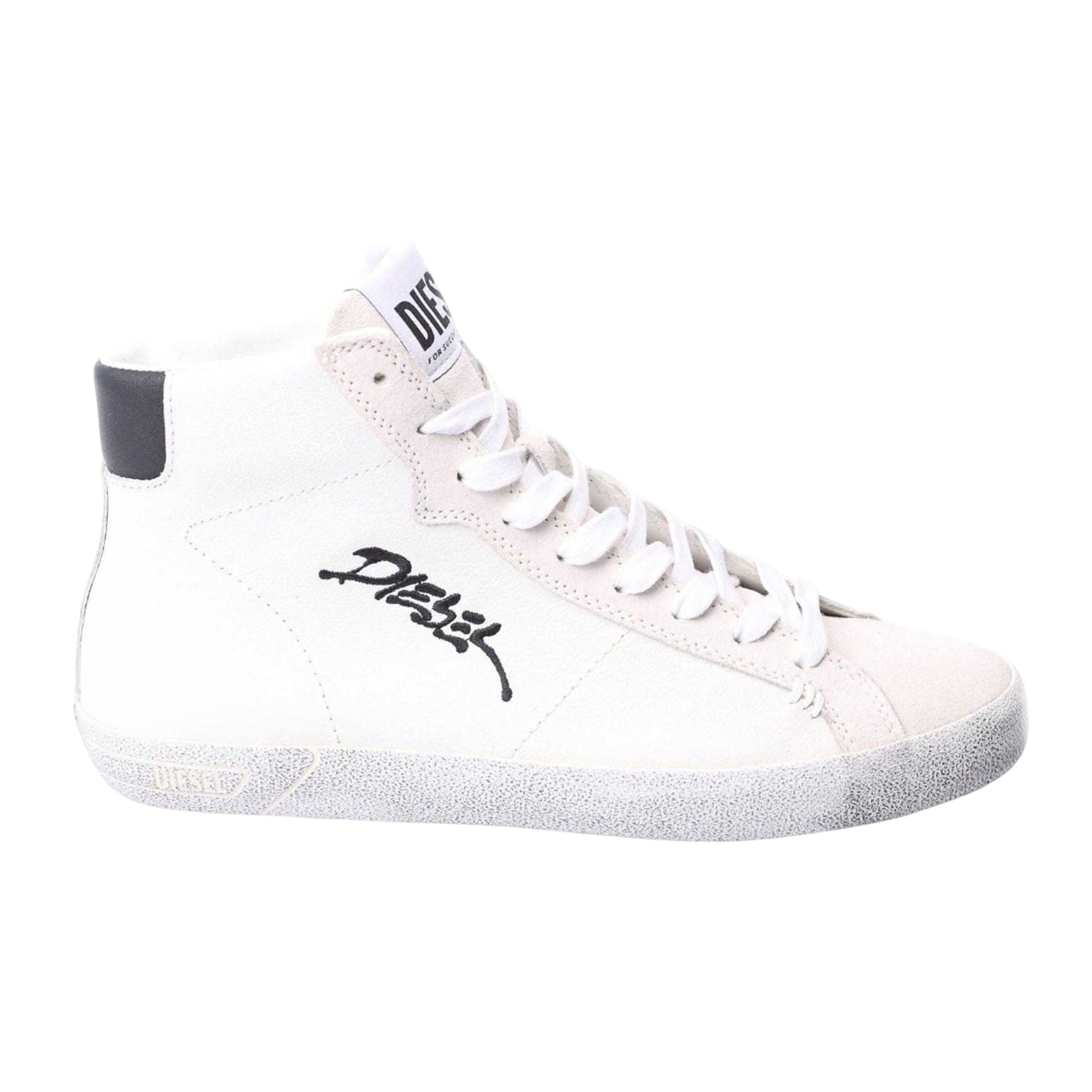 White - Side - Diesel Mens S-Leroji Ankle Trainers