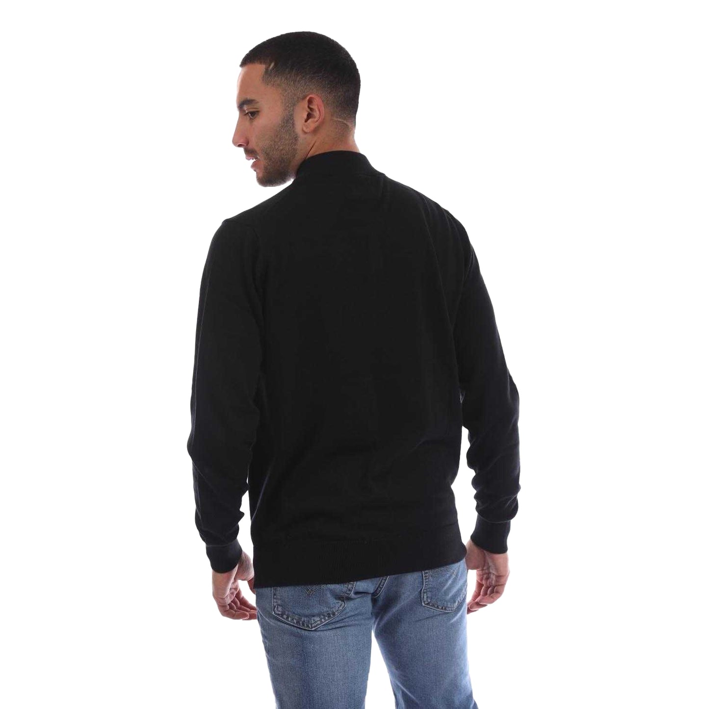 Black - Back - Marshall Artist Mens Siren Quarter Zip Fleece Top