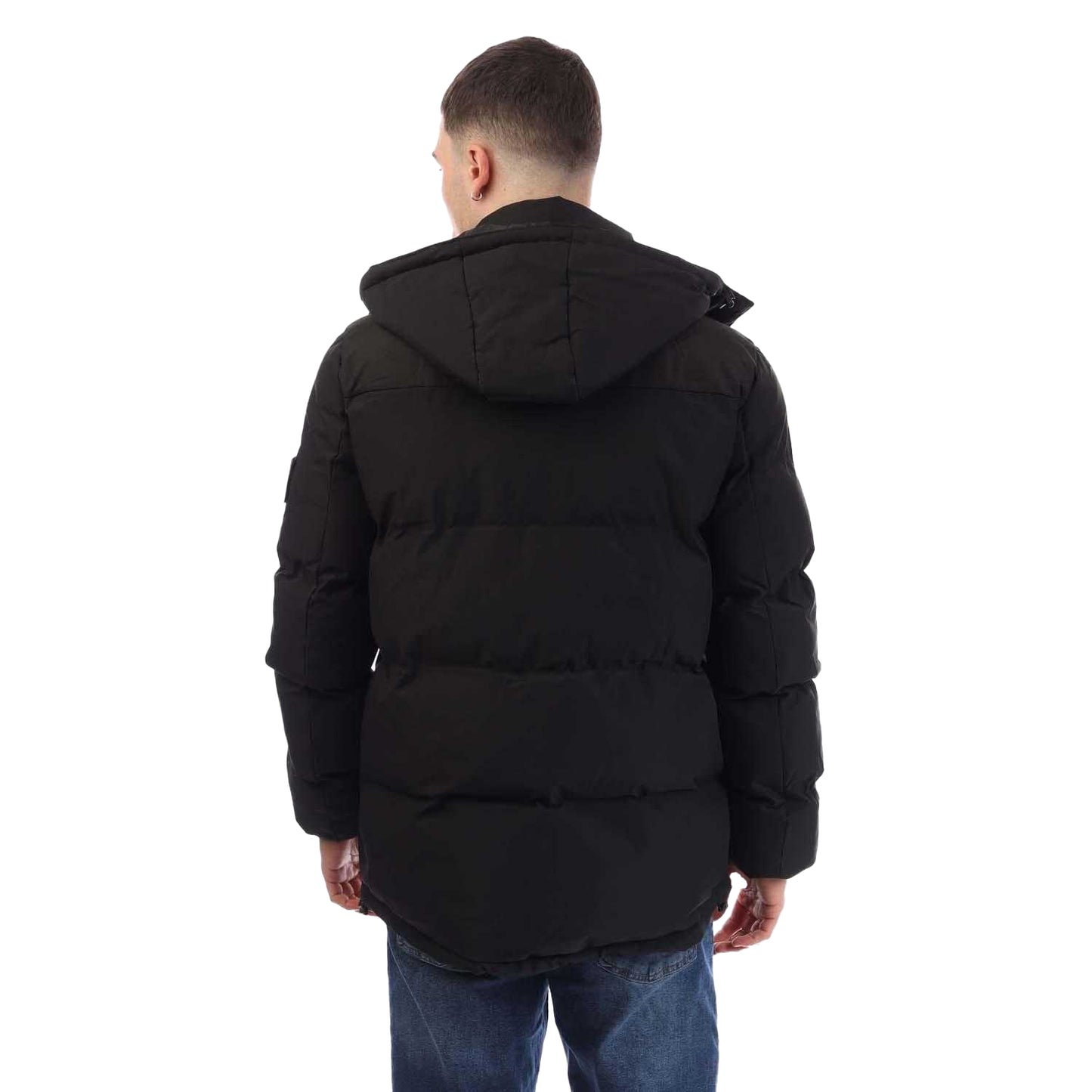 Black - Back - Crosshatch Mens Menray Jacket
